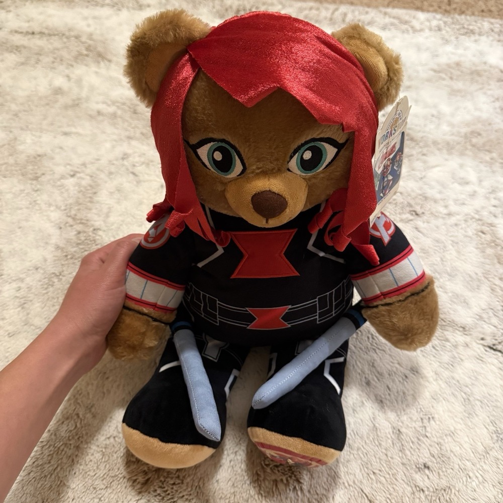 NWT Build A Bear Workshop Black Widow Bear